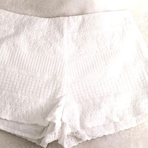 Free people White Lace Shorts